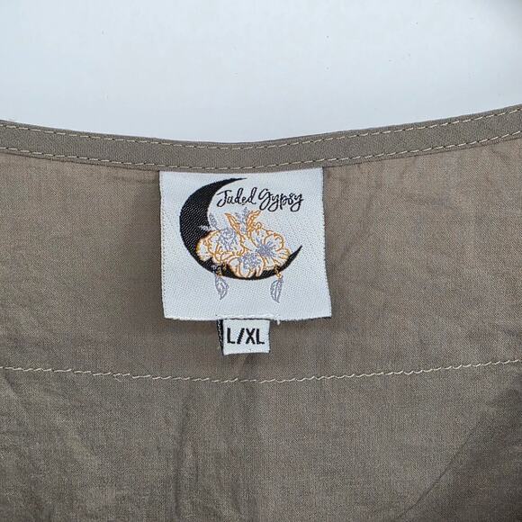 Jaded Gypsy Create Change Overlay Dress Floral Lagenlook Art to Wear L/XL - Picture 4 of 8